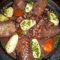 recette Ailerons de dinde à la bourguignonne