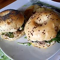 recette Bagels poulet champignons