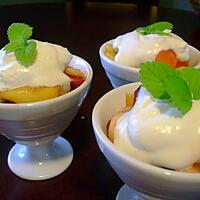 recette ~Salade de fruits, ganiture crème à l'érable~