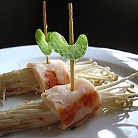 recette toasts aux Enoki