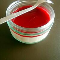 recette Panna cotta au cirton vert et coulis de framboise