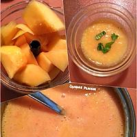 recette Gaspacho melon pêche tomate