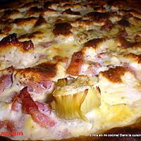 recette TARTE ARTICHAUTS-JAMBON