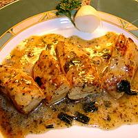 recette Escalopes de Poulet a la Moutarde et ses Oignons de Printemps