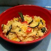 recette Risotto aux courgettes et poivrons