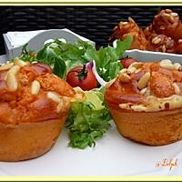 recette Muffins à la tomate, Lardons , Comté et Basilic