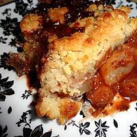 recette CRUMBLE bananes poires raisins sec