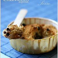 recette Crumble express poires et chocolat