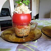 recette tomate mimosa à la chantilly des mers (2eme vie des restes)