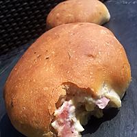 recette Bun's *de pain de mie* farcis au jambon et bleu