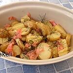 recette Salade de pomme de terre primeur au saumon fumé