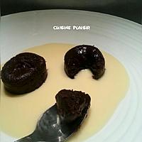 recette Fondant au chocolat servi avec une crème anglaise .. 100ème recette partagée !