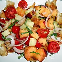 recette MA PETITE SALADE PANZANELLA  (à ma façon)