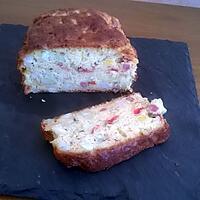recette Cake Fèves - poivrons - oignons - mais - jambon