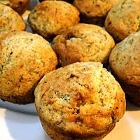 recette Muffins aux bananes et graines de pavot (sans beurre)