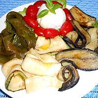 recette LEGUMES GRILLES MOZZARELLA DI BUFFALA