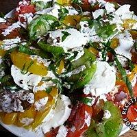 recette Carpaccio de tomates multicolores