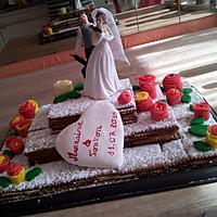 recette Notre gâteau *Piéce montée surprise*pour le mariage de Marraine
