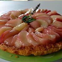 recette TARTE AUX NECTARINES ET GELEE DE VERVEINE ET MENTHE