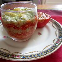 recette verrine  a la créme d avocat et poivron de l eau a la bouche