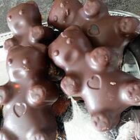 recette Nounours chocolat M&M fait par les enfants