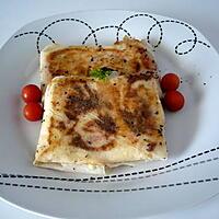 recette Bricks St nectaire/tomates/basilic