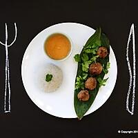 recette Boulettes thaï accompagnées d'une sauce cacahuètes