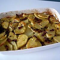 recette Gratin de ps de terre/lardons/oignon