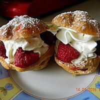 recette Choux chantilly framboises