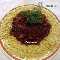 recette Spaghettis bolognaise.