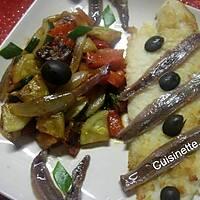 recette Filets de pangas aux légumes et anchois.