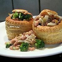 recette Vol au vent au chicon, brocoli et crevettes grises belges