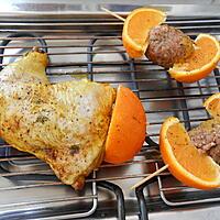 recette CUISSES DE POULET GRILLEES CUMIN ET ORANGE