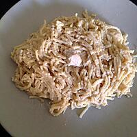 recette Crème de poulet au tahine( crème de sésame) avec spaghettis