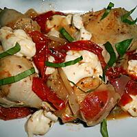 recette POULET TOMATES MOZZARELLA