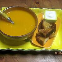 recette Velouté de carottes Carotte à la crème fraiche .