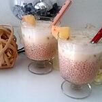recette Lait de coco aux perles de tapioca fruit de la passion peche
