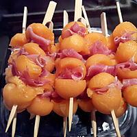 recette Brochette melon / jambon de parme
