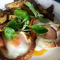 recette Oeuf cocotte dans son pain de mie au tomate du jardin de Mamie