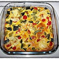 recette Clafoutis courgette & tomate cerise au saint nectaire