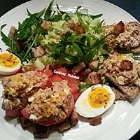 recette Assiette salade composée oeuf-thon