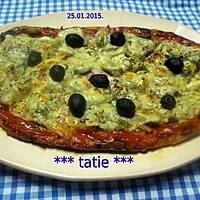 recette Pizza au jambon.champignons. emmental.