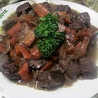 recette Bœuf Bourguignon et carottes.