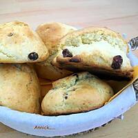 recette scones aux raisins secs