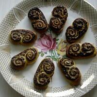 recette PALMIERS CHOCOLATS/NOISETTES