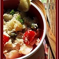 recette Salade de pommes de terre au poulet et sauce au thon