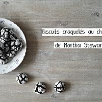 recette Biscuits craquelés au chocolat, de Martha Stewart