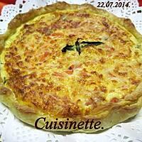 recette Quiche aux filets de truite. basilic.