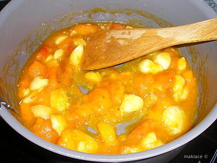 Recette de Compotée abricot et pêche au Caramel et Romarin ( sur une ...