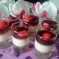 recette Panna cotta vanille coulis framboise-fraise Tagada ®